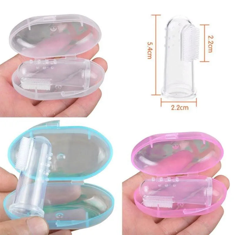 ZY-NOON Silicone Baby Finger Toothbrush – Soft Gum & Teeth Cleaner