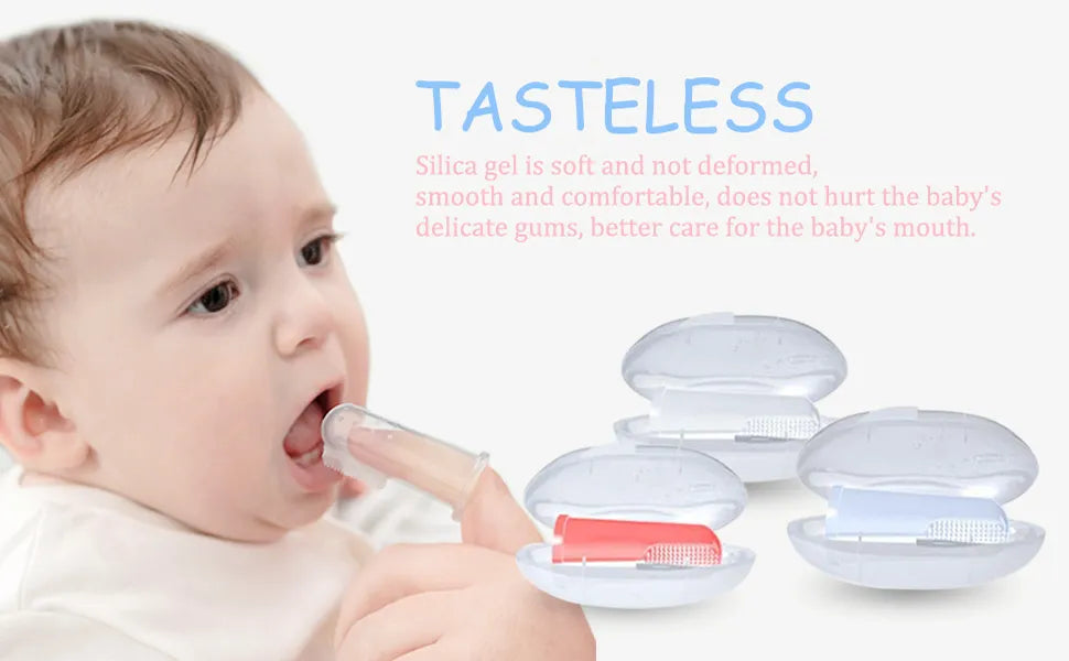 ZY-NOON Silicone Baby Finger Toothbrush – Soft Gum & Teeth Cleaner