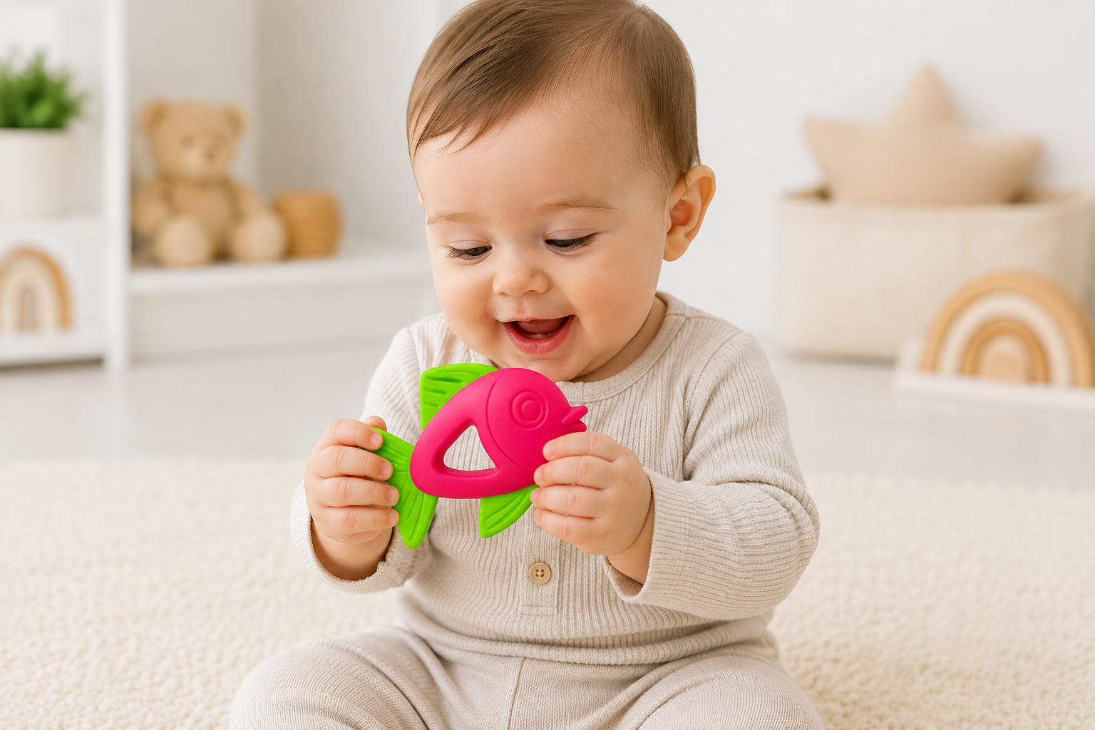 Baby Rattle Toy Set for Newborns – Soft & Colorful