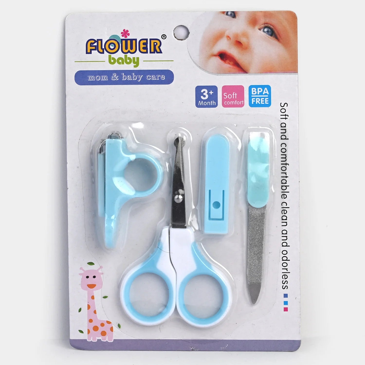 ZY-NOON Baby Grooming Kit – 4 Pieces (Blue & Pink)