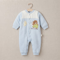 Baby Quilted Romper - Blue Best Friends Bear - 0-1 Year