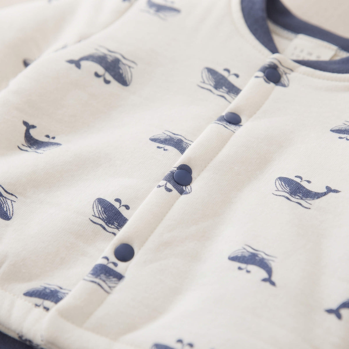 Baby Padded Jacket & Pants Set - Navy Whale Print
