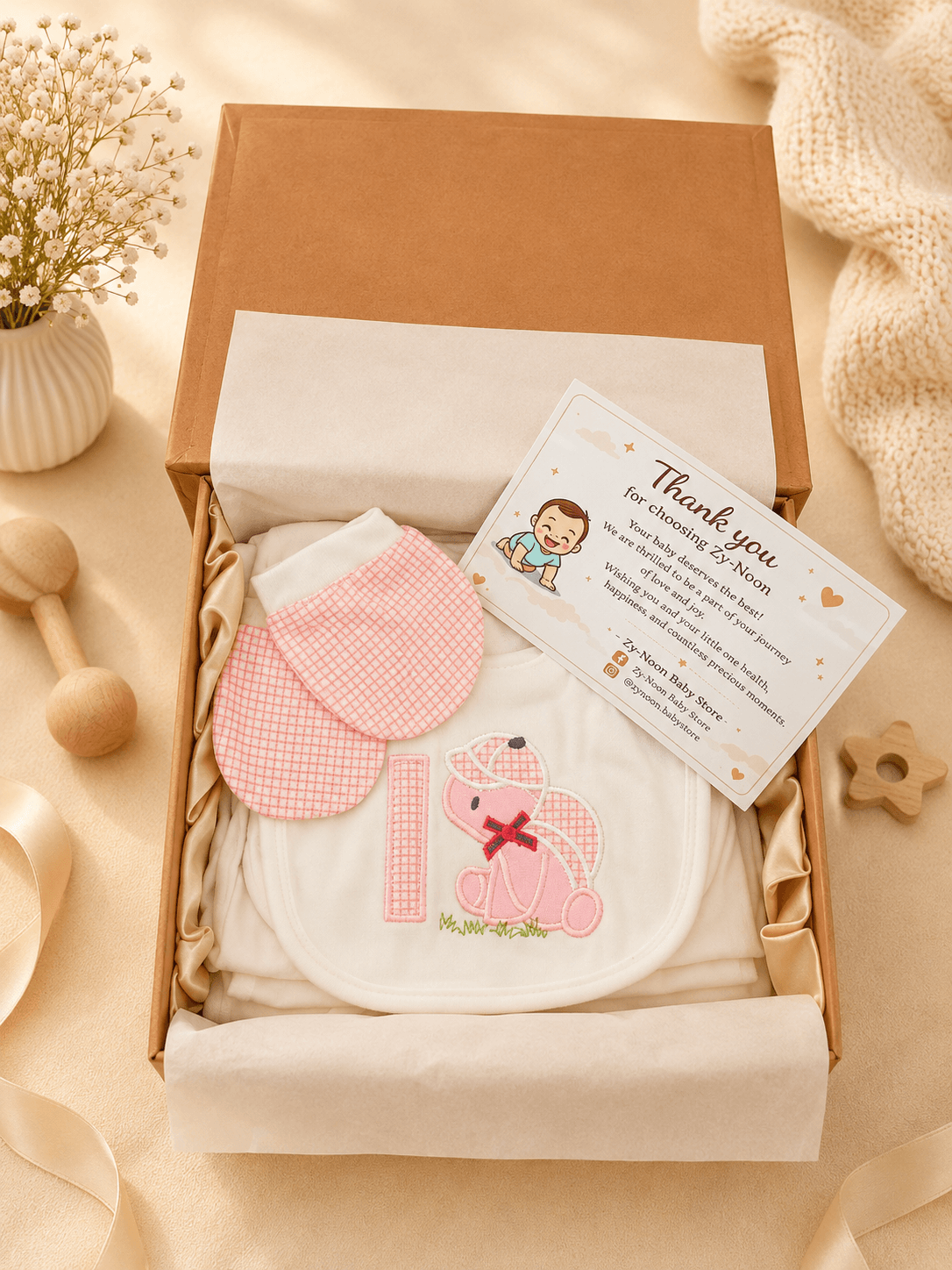 ZY-NOON Newborn Baby Girl Welcome Box - Premium Set