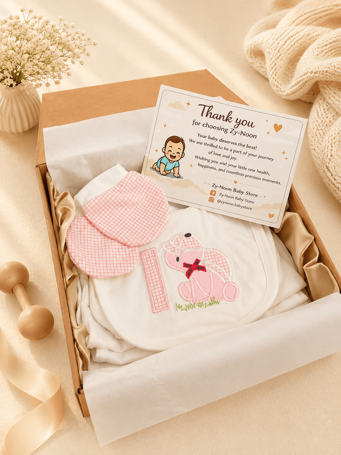 ZY-NOON Newborn Baby Girl Welcome Box - Premium Set