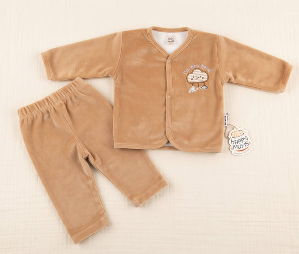 Happy Mums Baby Plush Jacket & Pants Set