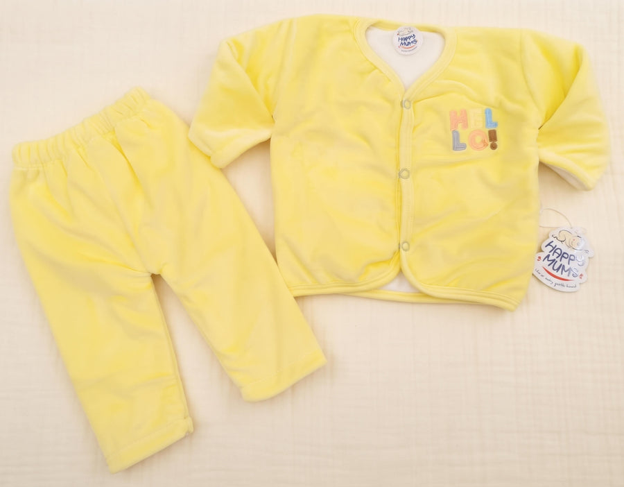 Happy Mums Baby Plush Jacket & Pants Set
