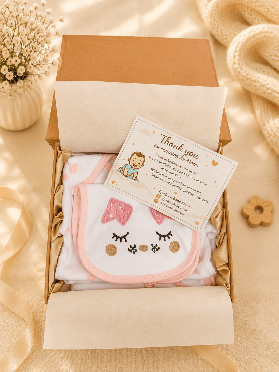 ZY-NOON Newborn Baby Girl Welcome Box - Premium Set