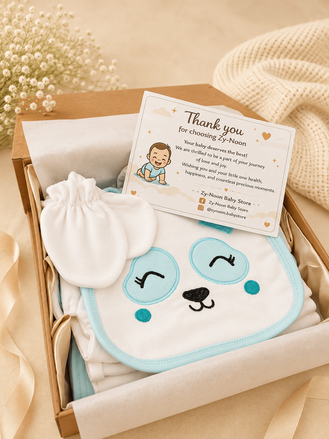 ZY-NOON Newborn Baby Boy Welcome Box - Premium Set