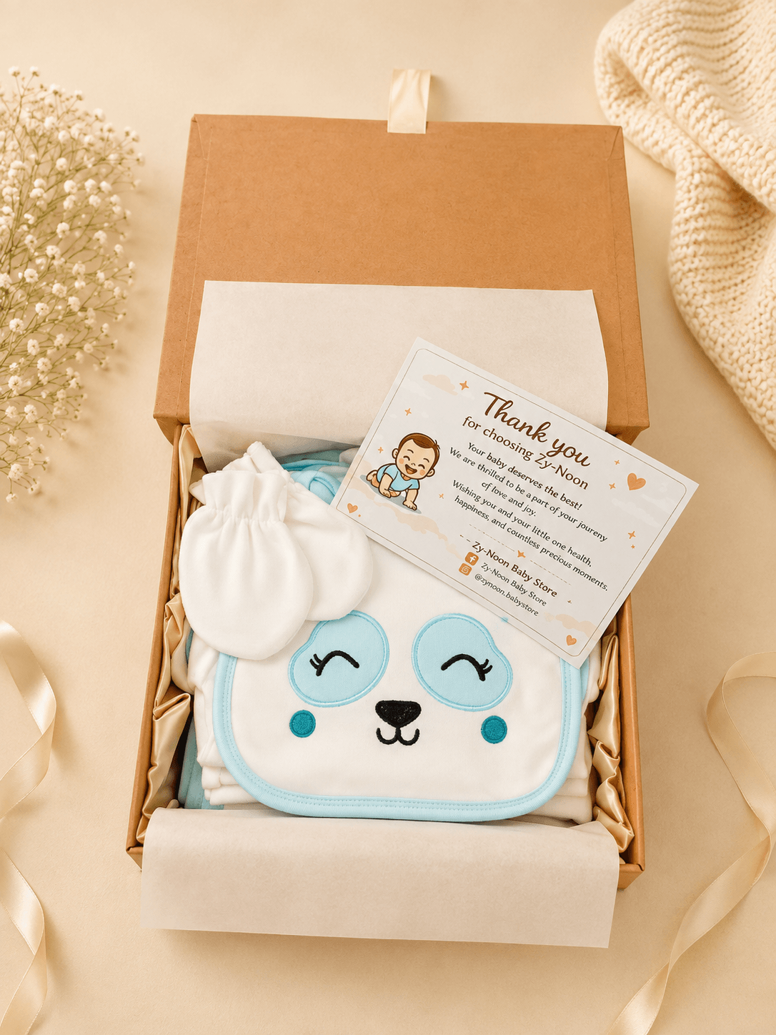 ZY-NOON Newborn Baby Boy Welcome Box - Premium Set