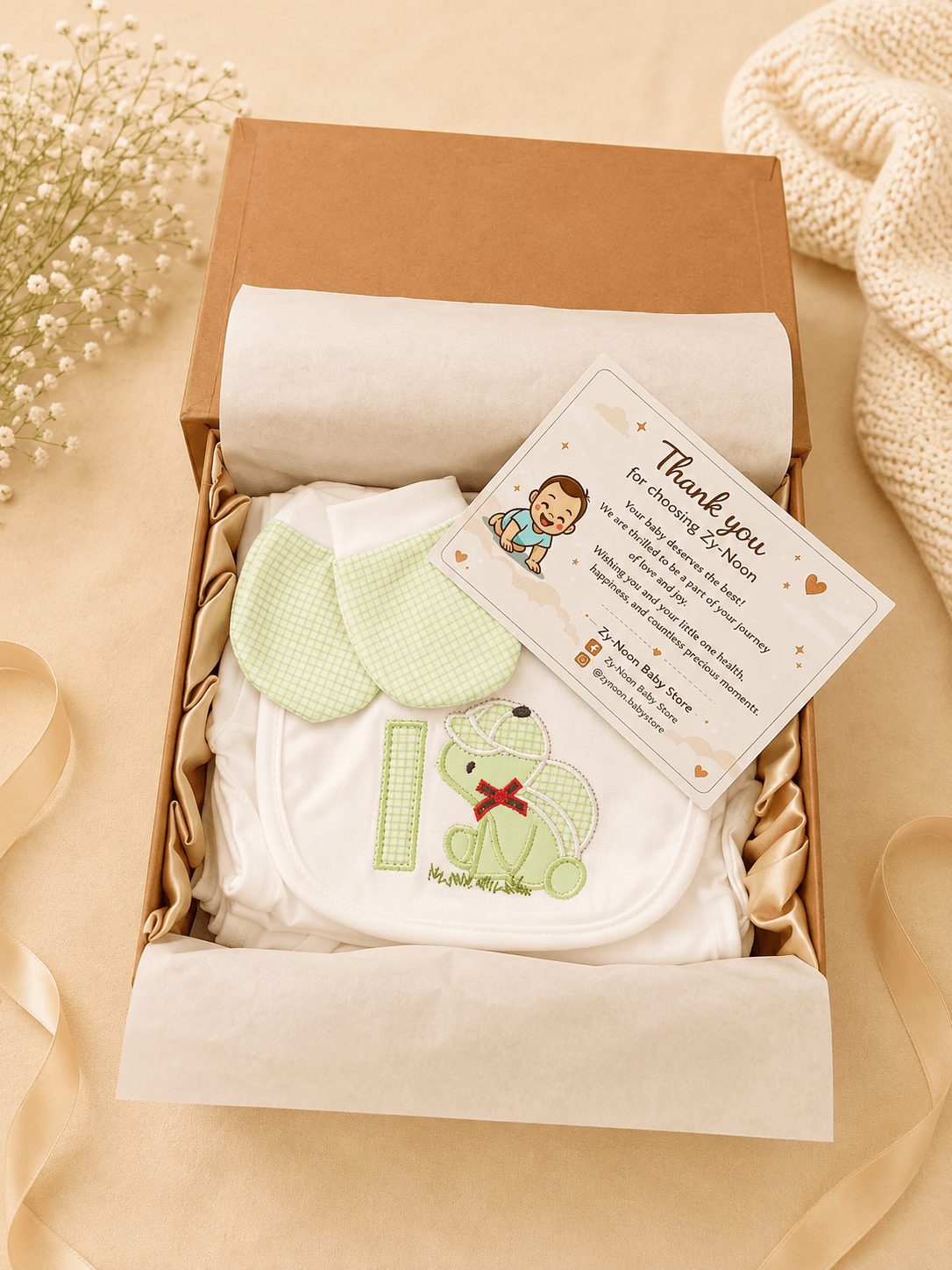 ZY-NOON Newborn Baby Boy Welcome Box - Premium Set