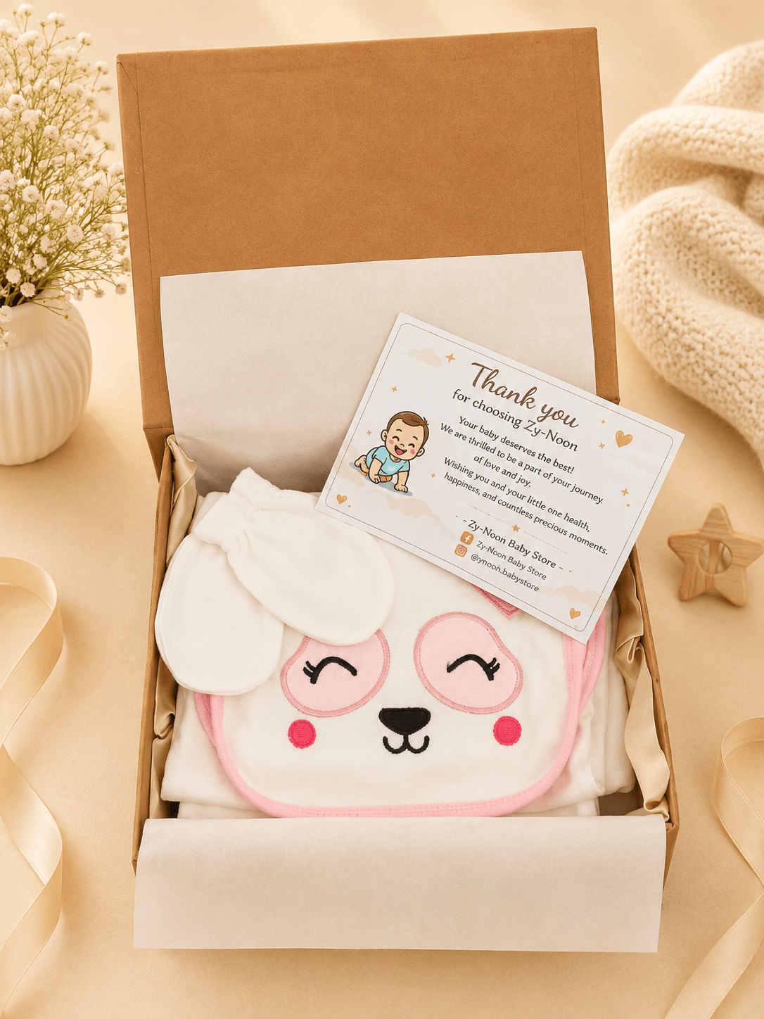 ZY-NOON Newborn Baby Girl Welcome Box - Premium Set
