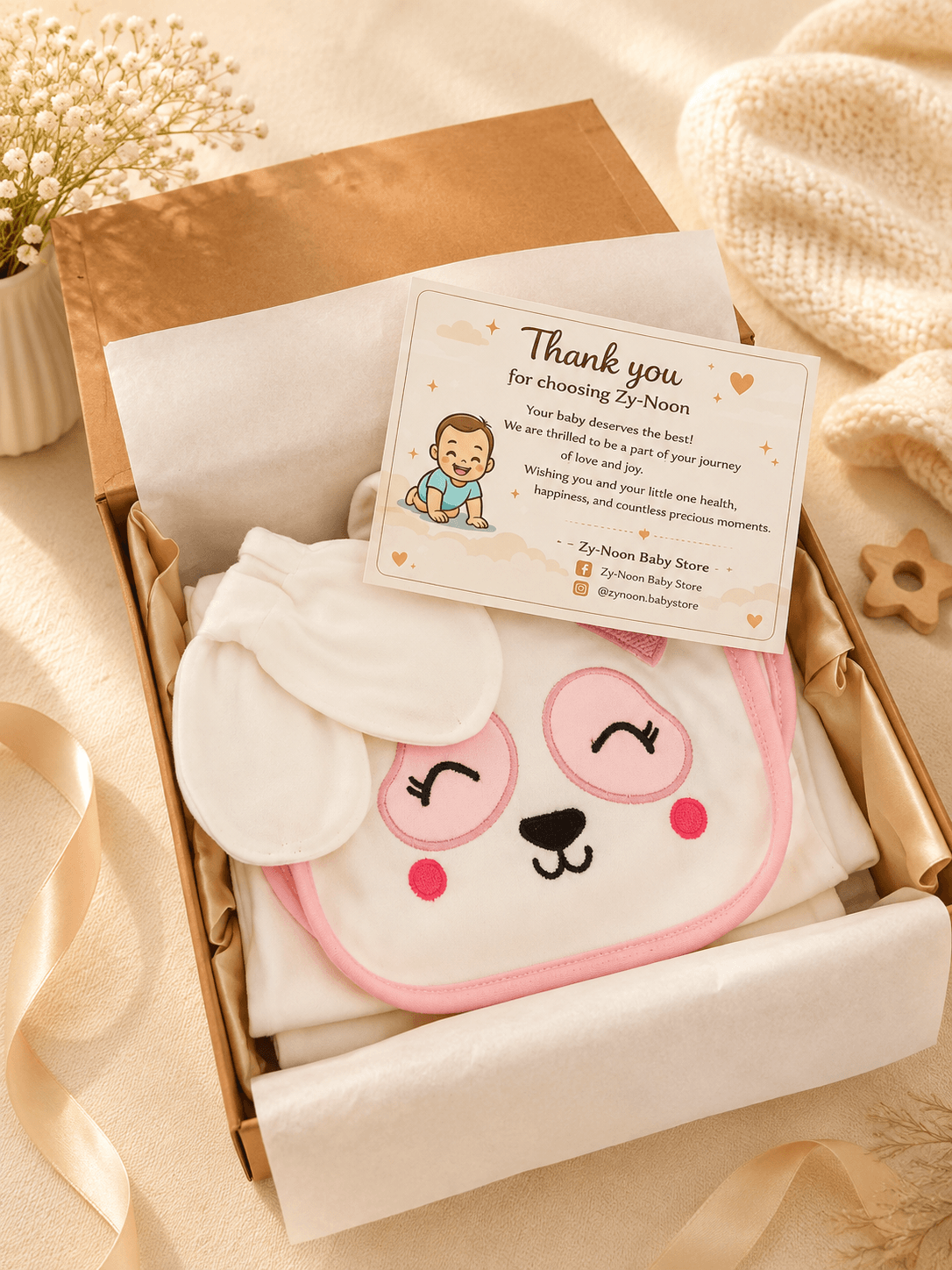 ZY-NOON Newborn Baby Girl Welcome Box - Premium Set