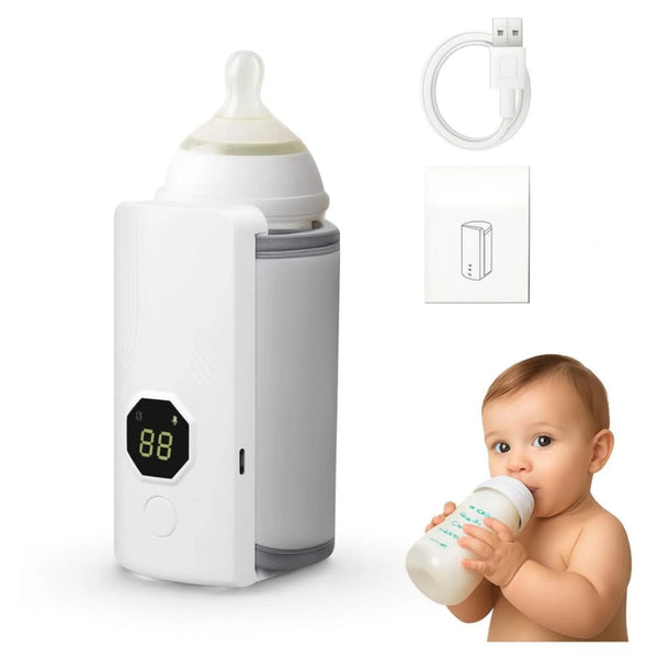 Portable Rechargeable Baby Bottle Warmer with Digital Display